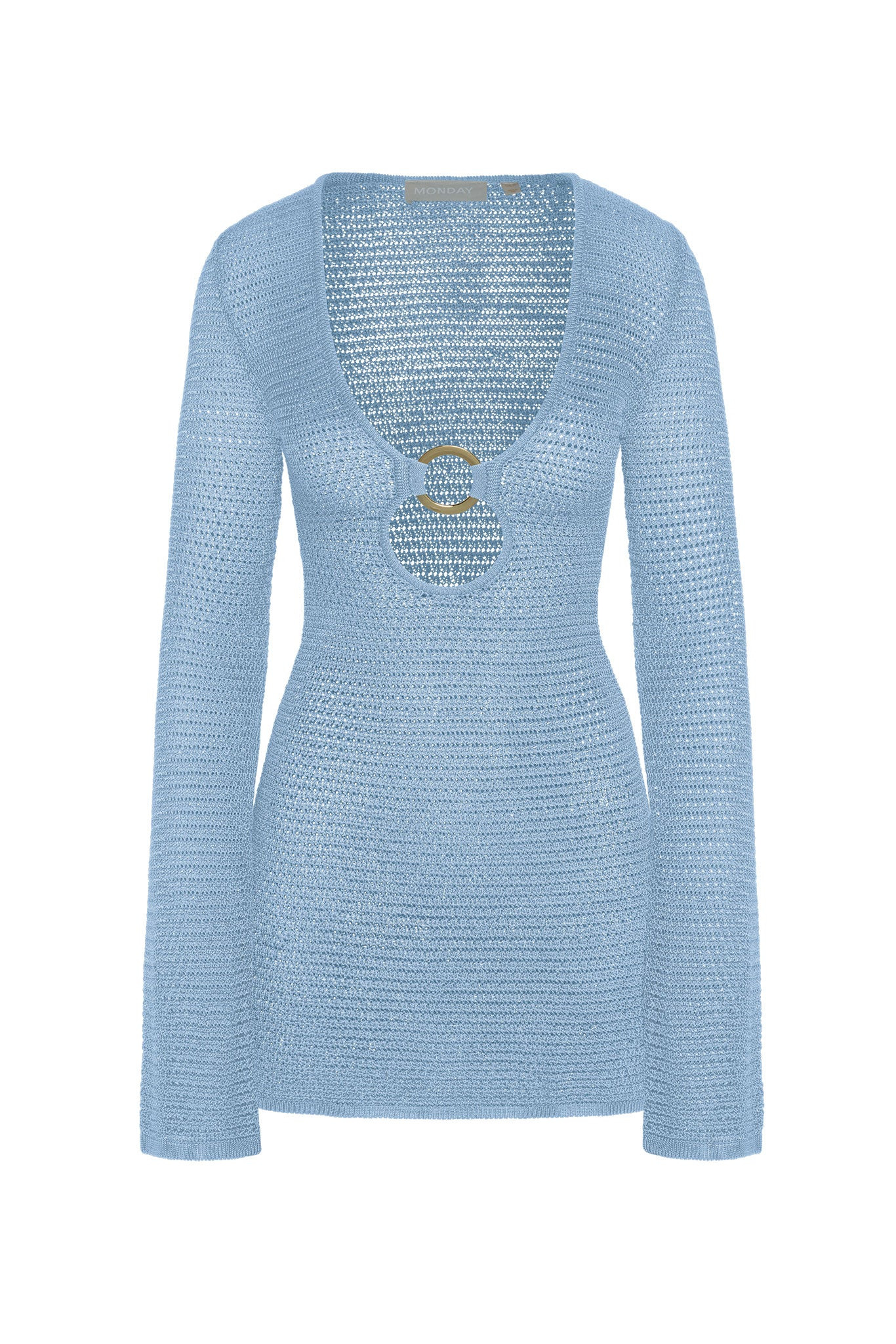 Montego Mini Dress - Sky Treble Knit | Monday Swimwear