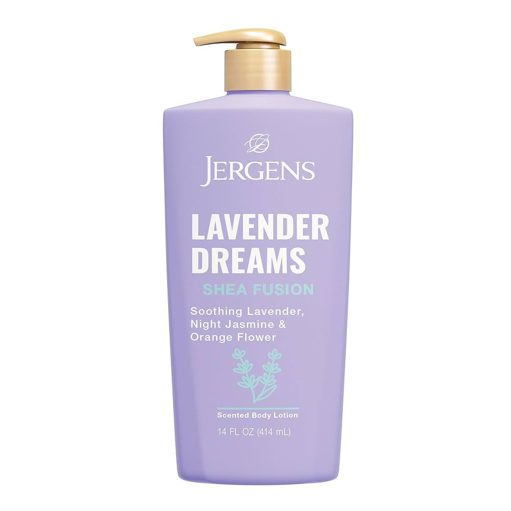 Jergens Shea Fusion Lavender Dreams Body Lotion, Moisturizer with Shea Butter & Vitamin E, 14 Fl ... | Amazon (US)