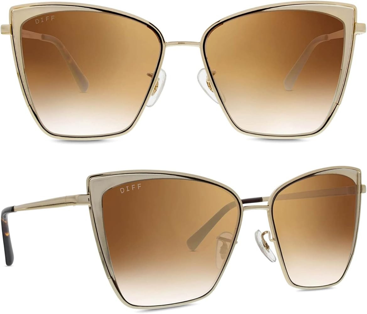 DIFF Becky Oversized Designer Cat Eye Sunglasses for Women UV400 Protection, trendy oversized lig... | Amazon (US)