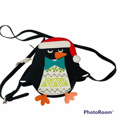 Lily Bloom Christmas Penguin 8" Merry Mr Wobbles Adjustable Mini Crossbody Bag | eBay US