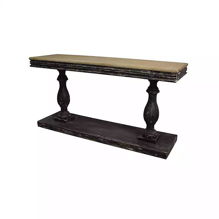 Distressed Natural Fir Wood Console Table | Kirkland's Home