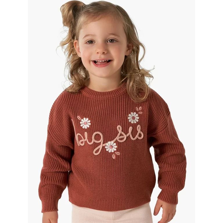 Modern Moments By Gerber Toddler Girl Matching Sister Sweater, Sizes 2T-5T | Walmart (US)