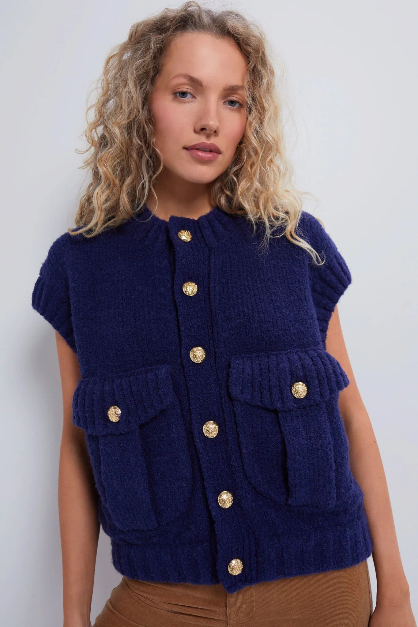 Navy Knit Valentina Vest | Tuckernuck (US)