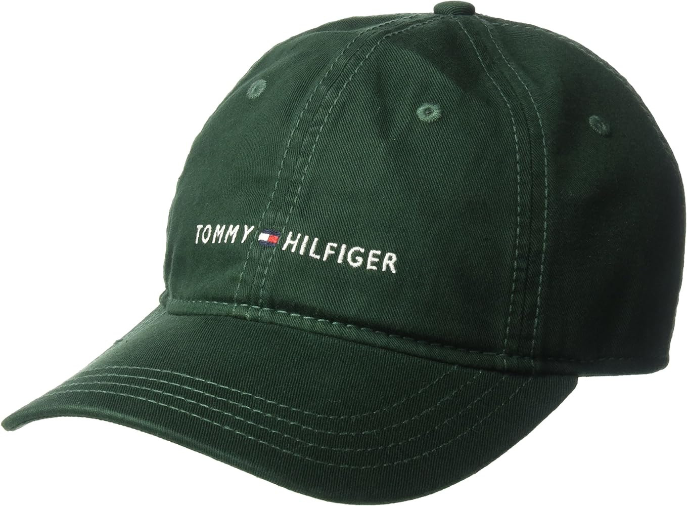 Tommy Hilfiger Men's Cotton Logo Adjustable Baseball Cap | Amazon (US)
