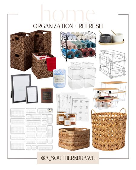 Home - organization - home organization - home decor - home refresh - new home finds - target home - H&M home finds - water bottle organizer - baskets for house - pretty containers 

#LTKunder50 #LTKSeasonal #LTKhome