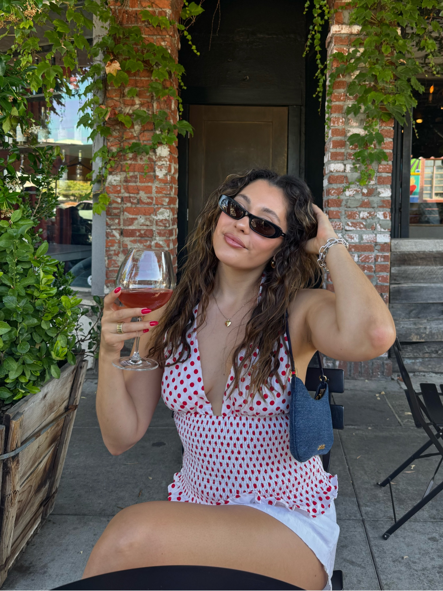 Summer date night 
#summeroutfit #polkadots #datenightoutfit 