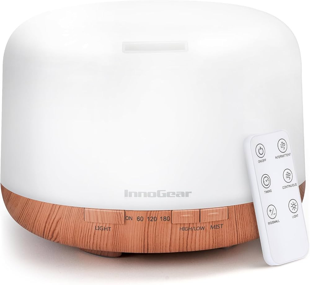 InnoGear 500ml Essential Oil Diffuser with Remote Control, Premium Ultrasonic Aromatherapy Diffus... | Amazon (US)