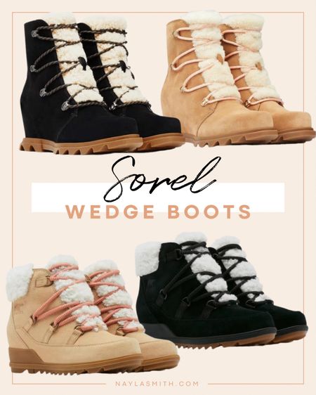 Sorel wedge snow boots - I have an older version and they are so comfy & warm! 

Winter fashion, gift ideas for her


#LTKSeasonal #LTKGiftGuide #LTKshoecrush