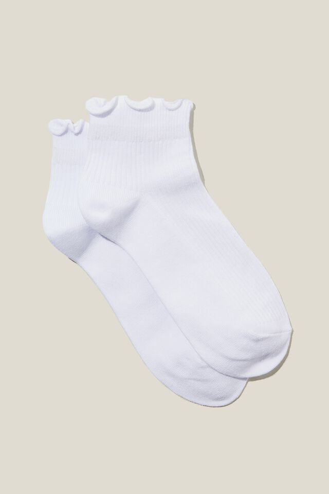 Frill Ribbed Ankle Sock | Cotton On (US)