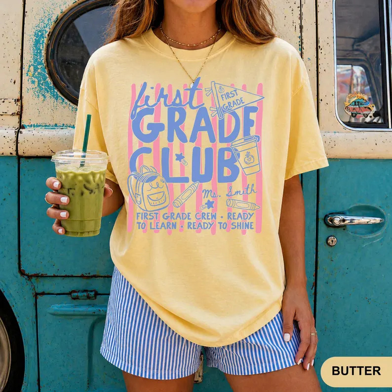 Comfort Colors Teacher Shirt First Grade Teacher Shirt 1st Grade Teacher Shirt 1st Grade Teacher ... | Etsy (Global)