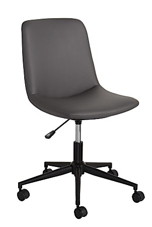 Realspace Praxley Faux Leather Low Back Task Chair Dark Gray BIFMA Compliant - Office Depot | Office Depot and OfficeMax 