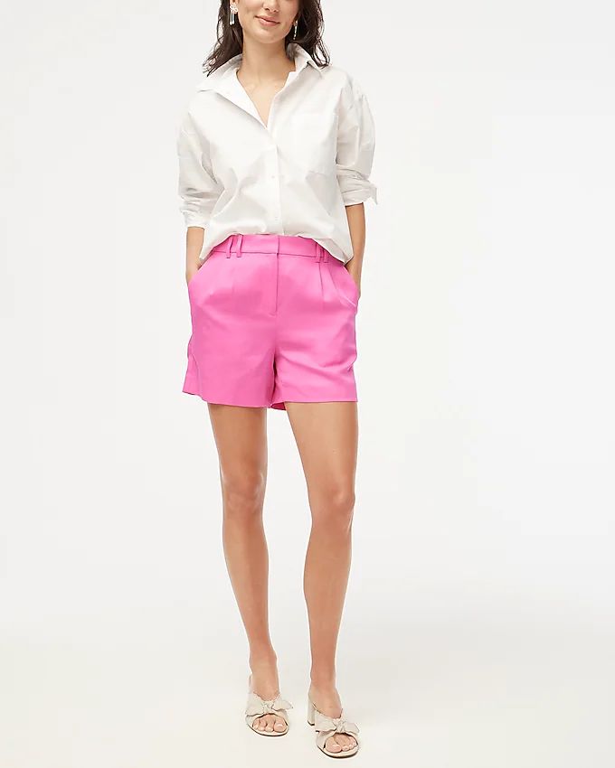 Refined twill pleated short | J.Crew Factory
