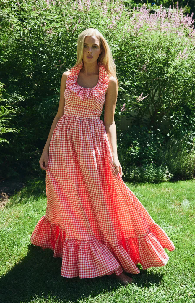 Margot Dress in Red Gingham | Over The Moon