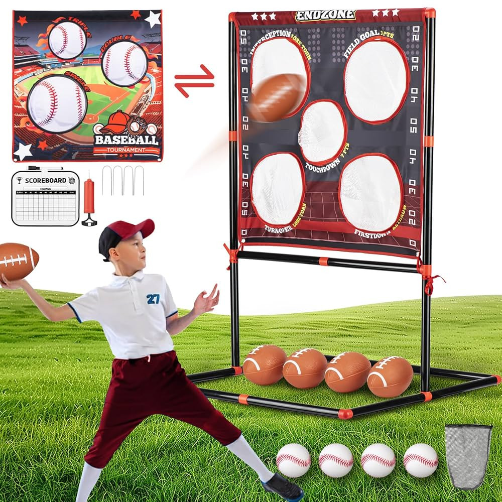 Football Toss Game for Kids Ages 3-8 - Outdoor Toy for Backyard, Beach & Camping for Toddlers & F... | Amazon (US)