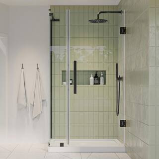 OVE Decors Tampa-Pro 36 in. L x 32 in. W x 72 in. H Corner Shower Kit with Pivot Frameless Shower... | The Home Depot