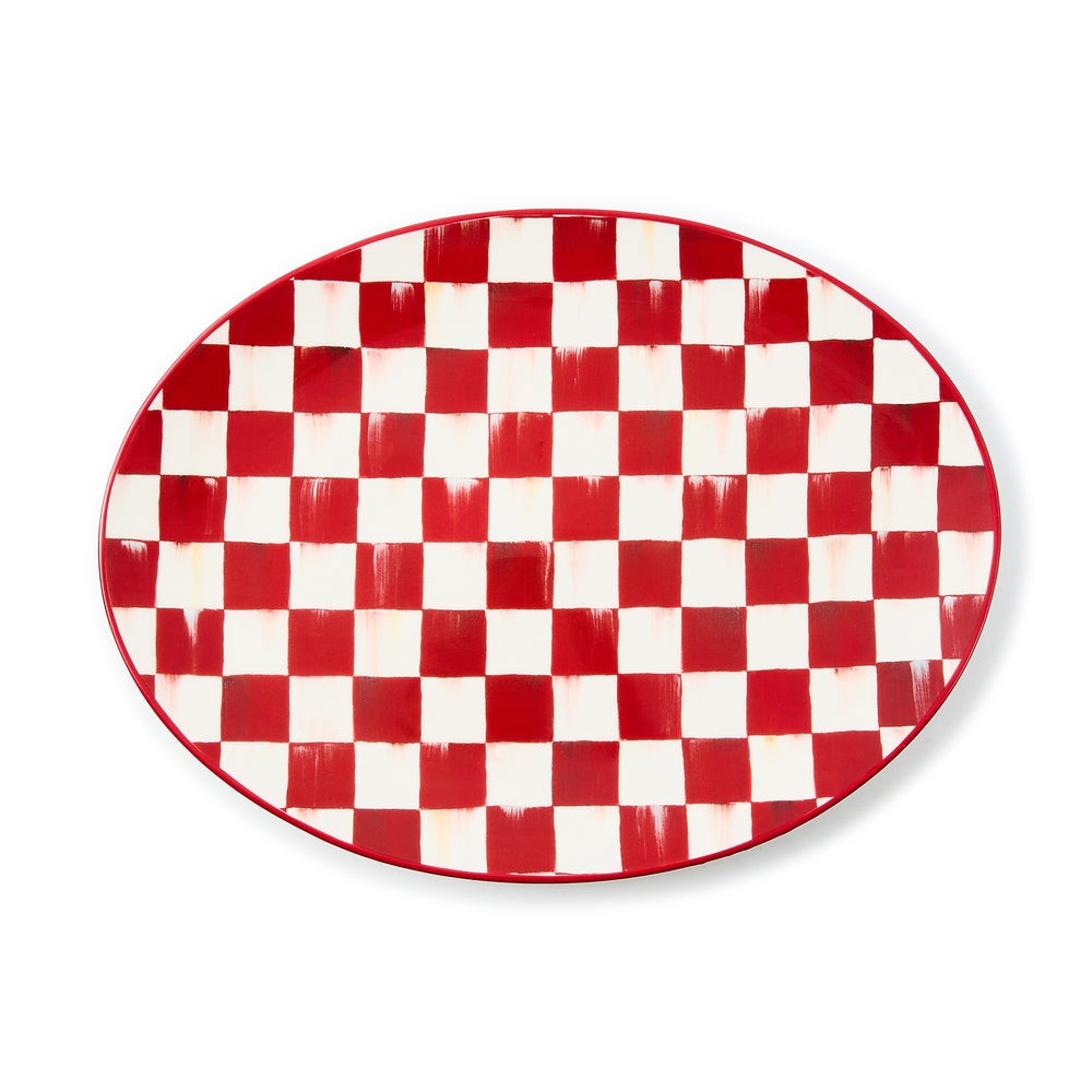 Cherry Check Serving Platter | MacKenzie-Childs