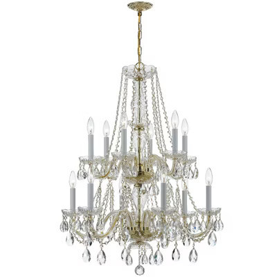 Crystorama Lighting Traditional Crystal 12 - Light Chandelier in Polished Brass | Target
