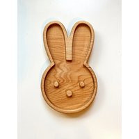 Bunny Rabbit Maple Wood Tinker Tray Board Sorting Homeschool Spring Lesson Play Pretend Montessori Animal Easter Head Forest | Etsy (US)
