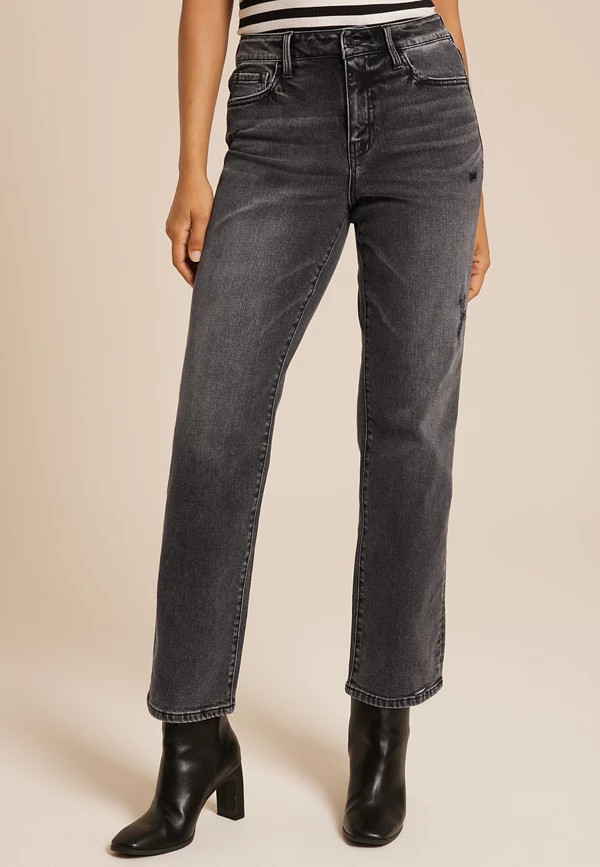 Flying Monkey™ Black High Rise Straight Jean | Maurices
