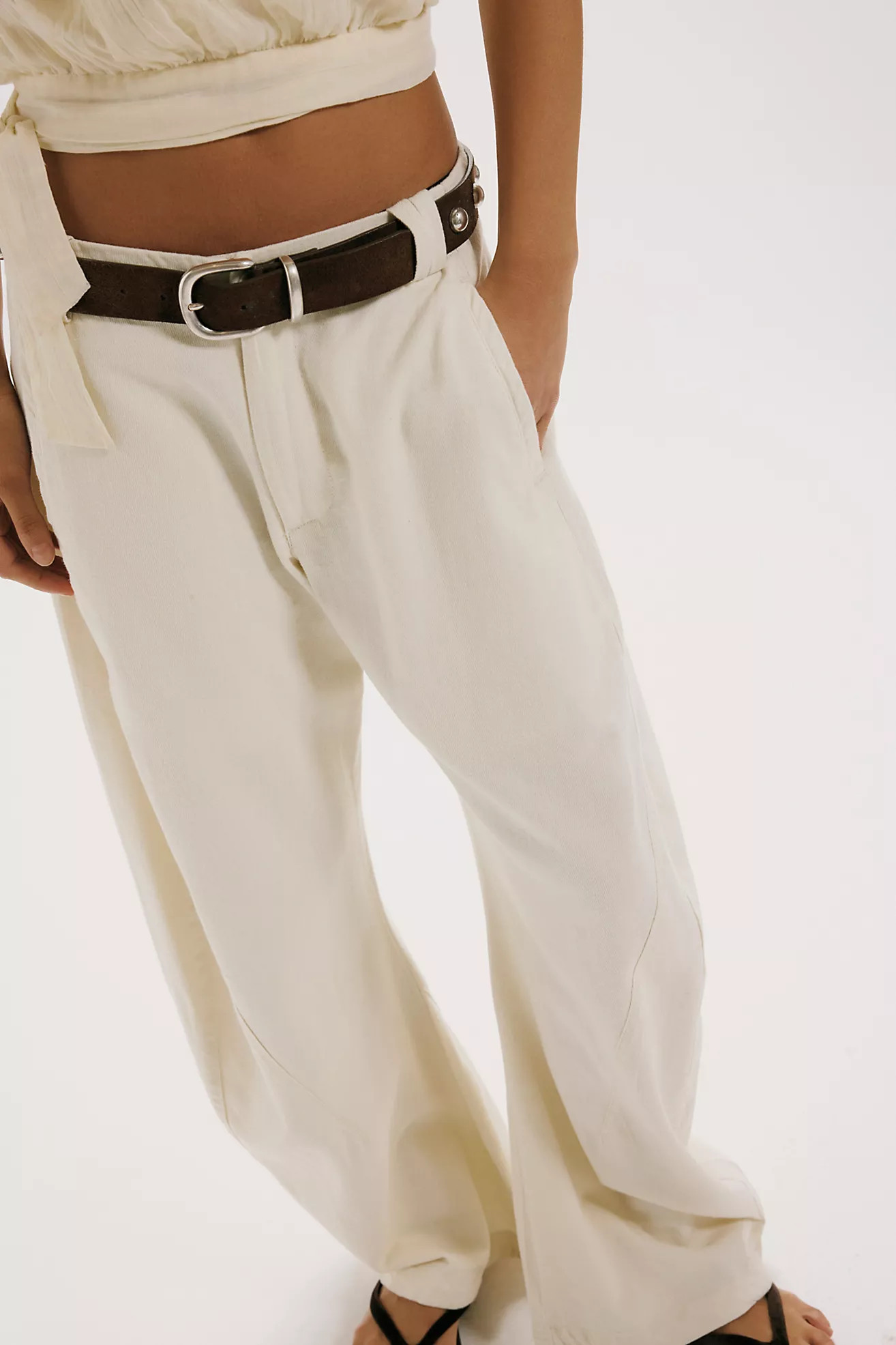 Spotlight Washed Barrel Chino Trousers | Free People (Global - UK&FR Excluded)