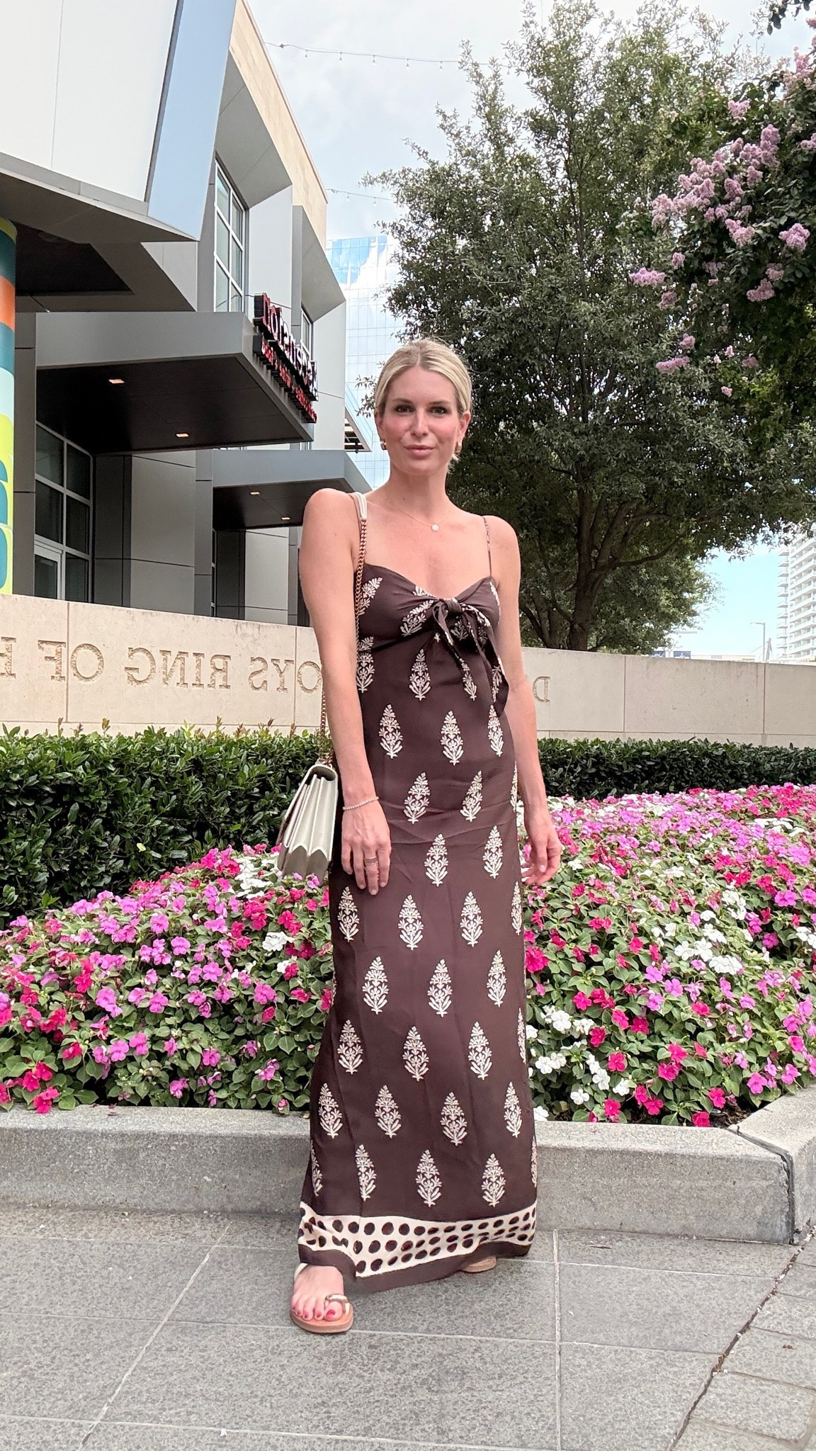 The block print, the tie front, the midi length — this J. Crew dress is doing everything right and you need it in your life immediately 🤎 

 #LTKdayinmylife #LTKootd #LTKBeauty