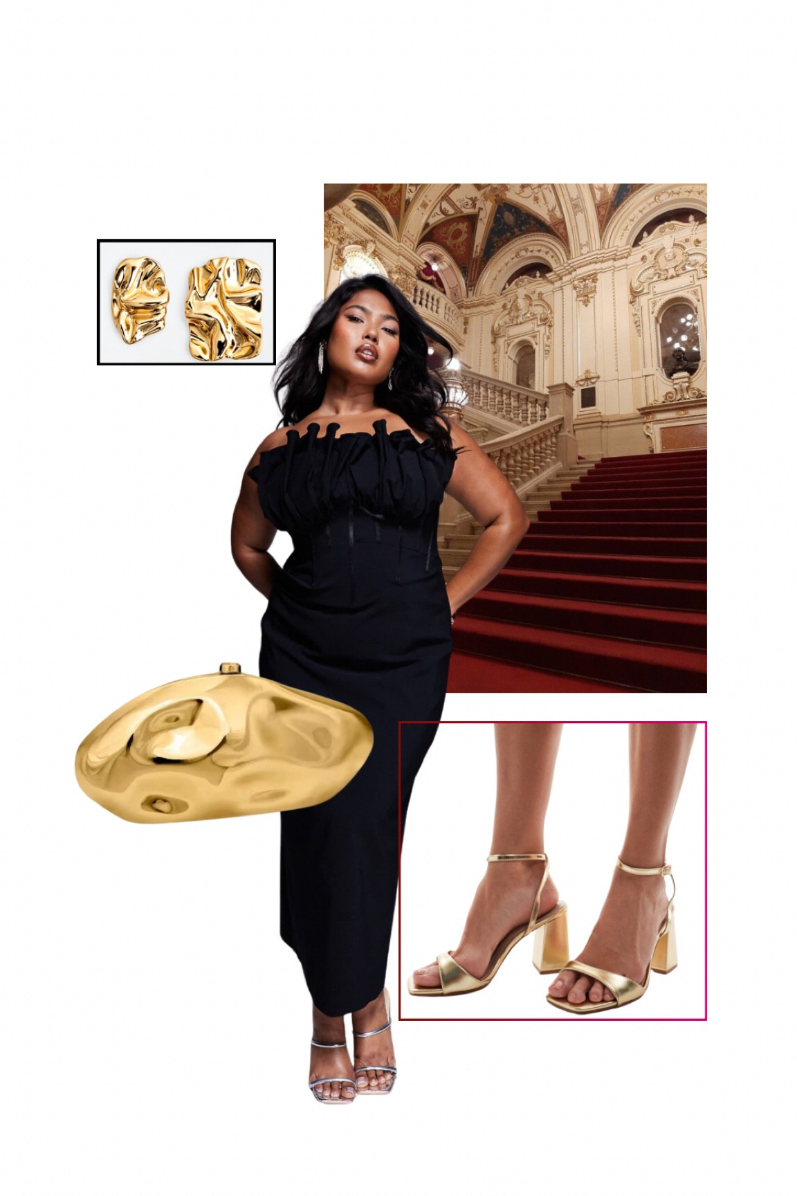 Red carpet ready in the most beautiful plus size occasion wear dress. Paired with yellow gold accessories ✨

#LTKcurves #LTKplussize #LTKuk