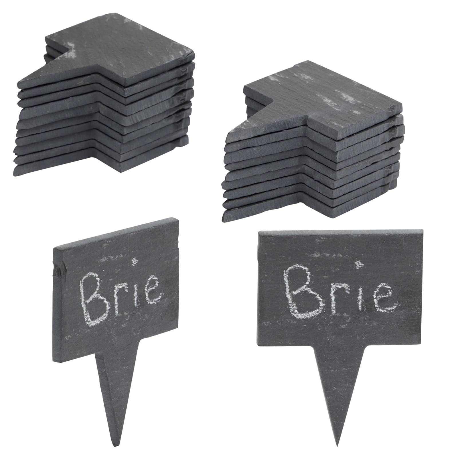 Juvale Slate Stone Cheese Board Labels Set for Cheese Plates & Charcuterie Accessories - 2 x 2.7 ... | Amazon (US)