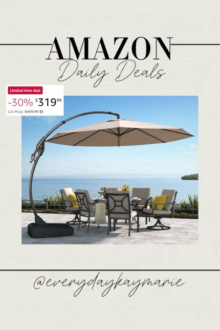 Such a great find if you have a patio big enough for it. This would be perfect for parties or get togethers! 11 ft and comes in 7 different colors 

#patio #patioandgarden #outdoor #homefinds 

#LTKSeasonal #LTKHome #LTKSaleAlert
