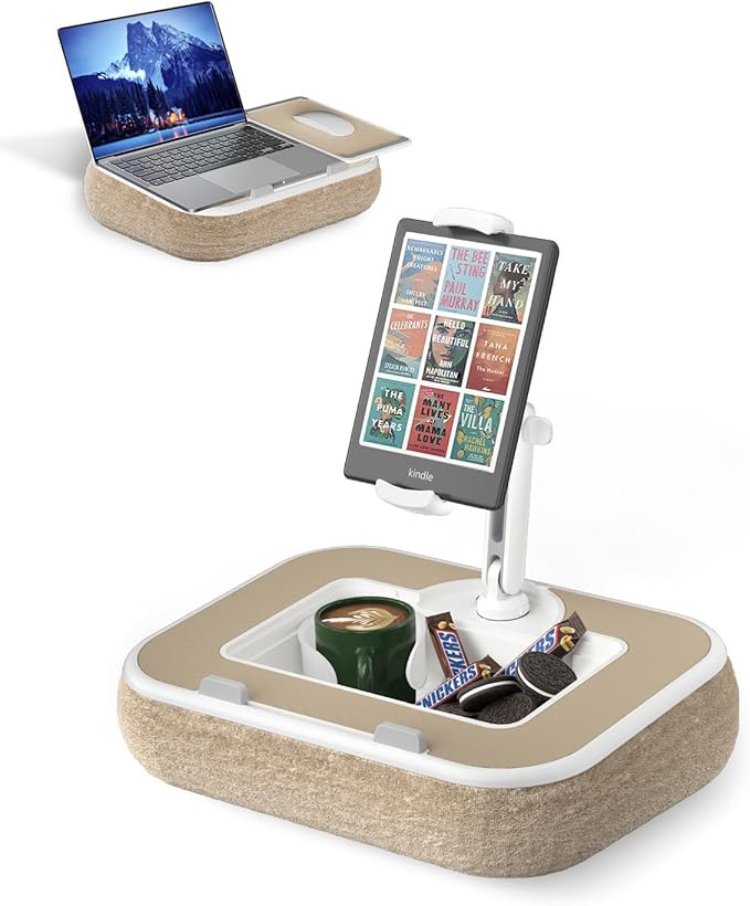 Viozon Kindle Pillow Stand Holder, Phone Holder for Bed, Laptop Lap Desk with Mouse Pad,Compatibl... | Amazon (US)