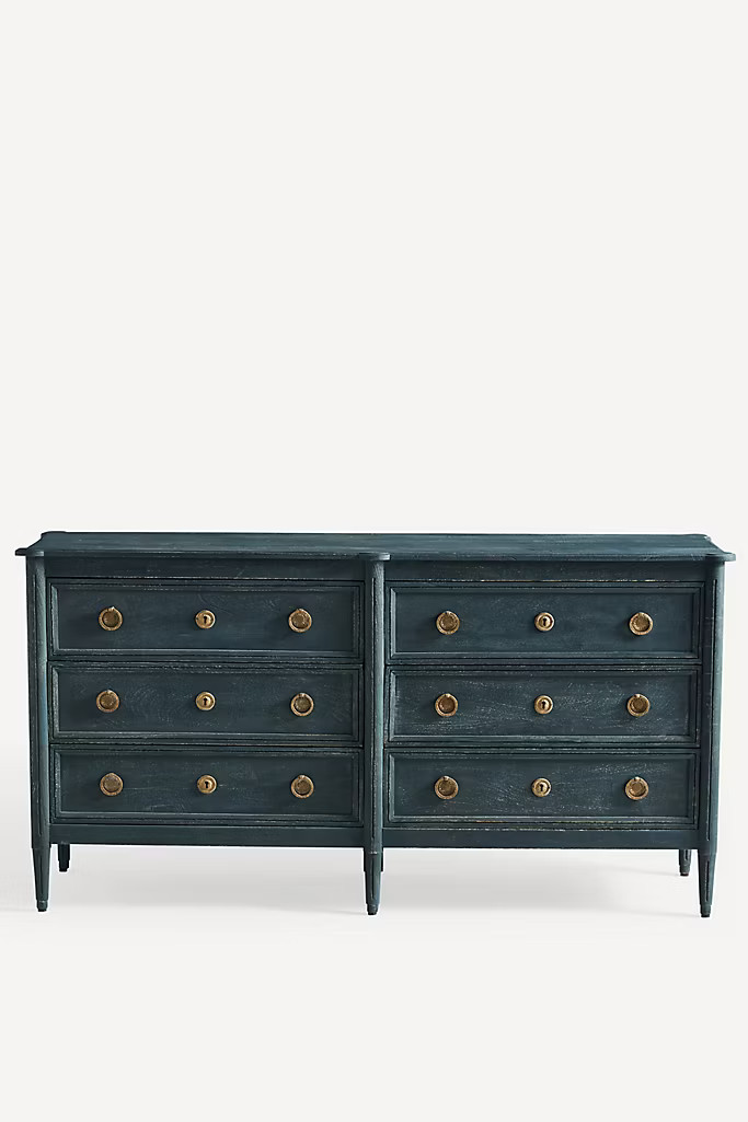 Washed Wood Six-Drawer Dresser | Anthropologie (US)