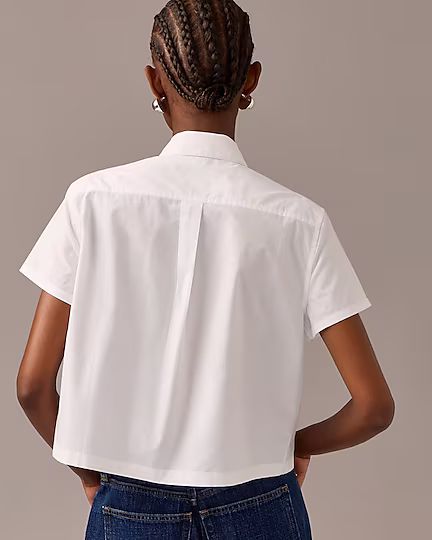Collection cropped button-up shirt with embellishments | J.Crew US