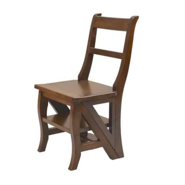 Chestnut Folding Library Ladder Chair | Walmart (US)