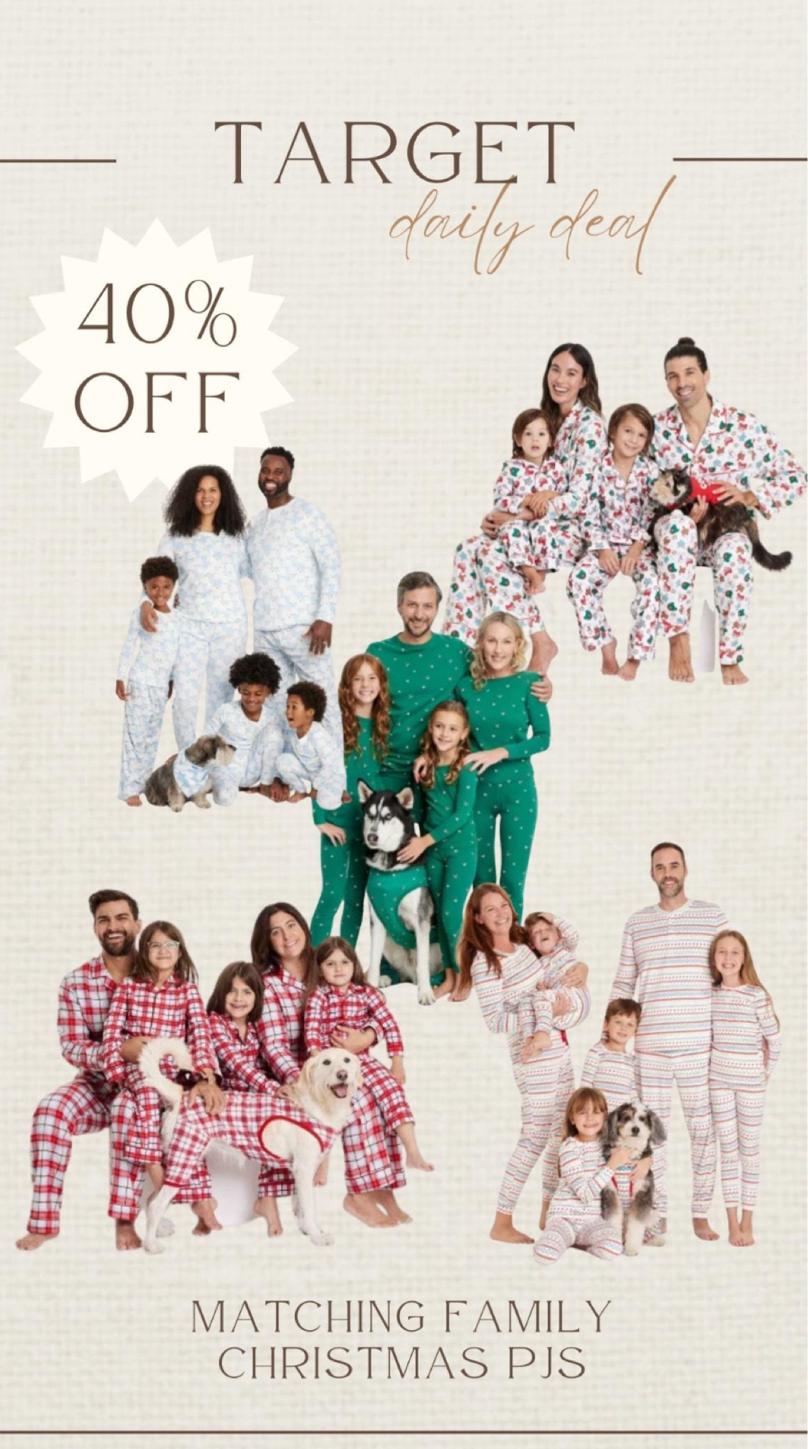 Family matching Christmas pajamas on sale at target! 🎯 

#LTKHoliday #LTKFamily #LTKSaleAlert