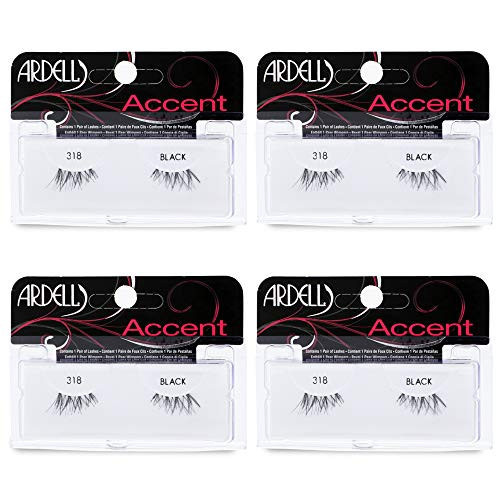 Ardell Accent Half Lashes 318 - Short Wispy Natural Looking Cat Eye Half Lashes for Everyday Wear, 4 Pack | Amazon (US)