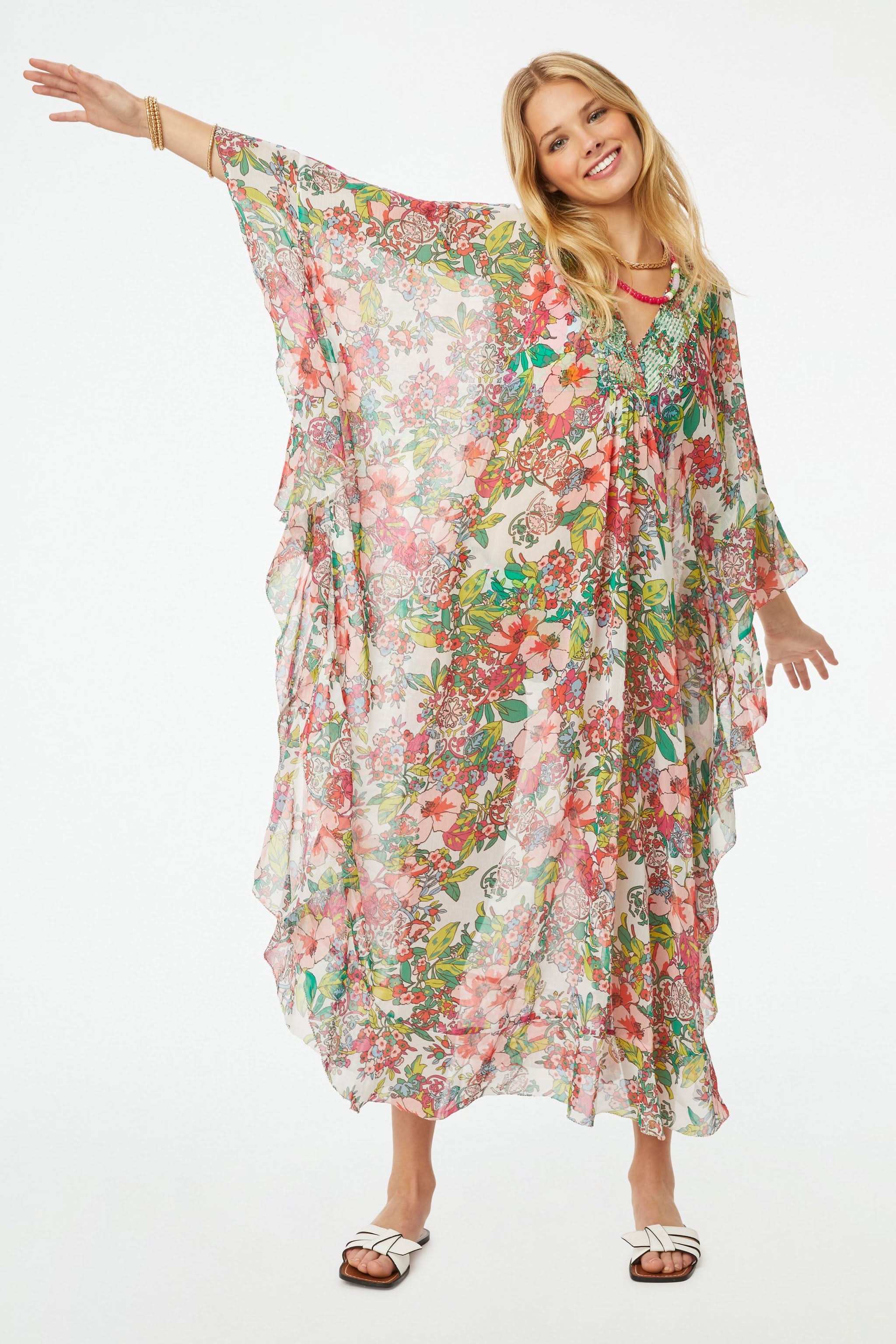 Ashbury Floral Sandia Cover Up| Roller Rabbit | Roller Rabbit