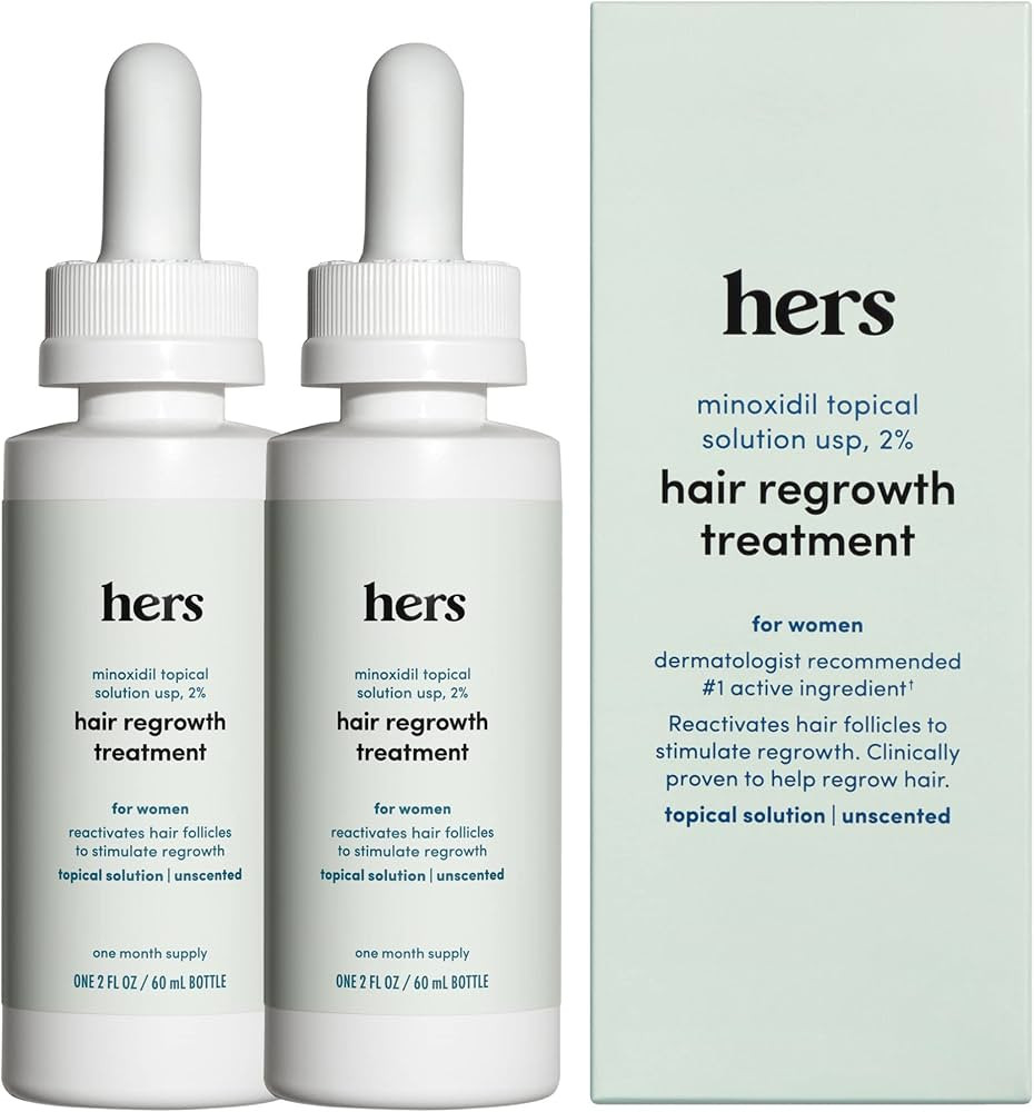 hers Hair Regrowth Treatment for Women with 2% Topical Minoxidil Solution for Hair Loss and Thinn... | Amazon (US)