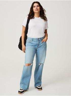 Perfect Wide Leg Vintage Stretch Mid-Rise Jean | Torrid (US & Canada)