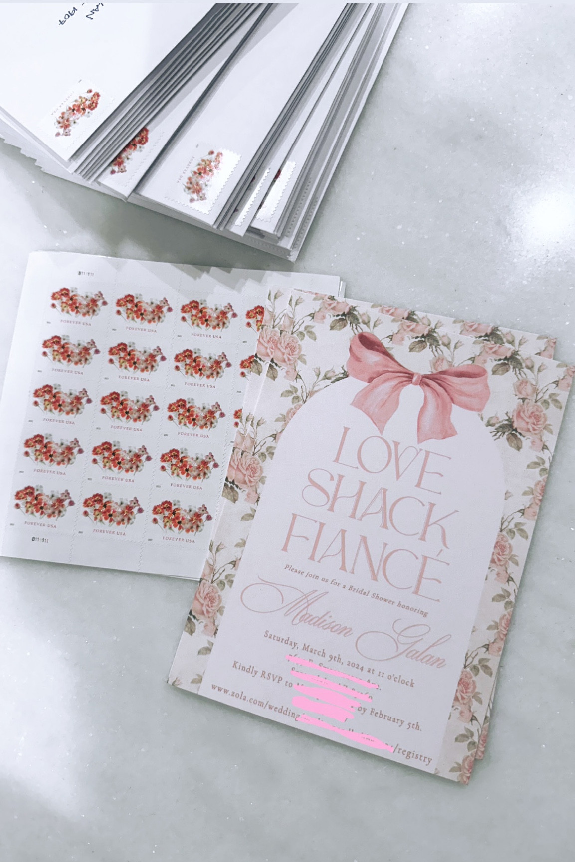 Getting excited for my love shack fiancé bridal shower in just a few weeks! Here are the wedding invites and some of the signage that will be used 🎀

Bridal shower, invites, love shack fancy, love shack fiancé, wedding, bow invites, girly party 

#LTKwedding #LTKfindsunder50 #LTKparties
