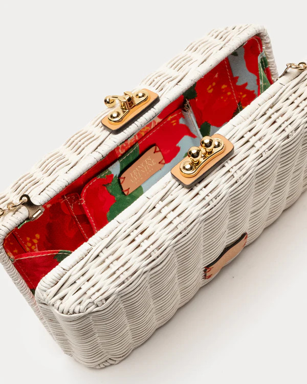 Pepper Wicker Clutch - Off White | Frances Valentine