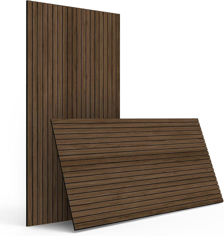 4-Piece Wood Slat Wall Panel for Interior Wall Decor Noise Cancelling 47.2" x 23.6" Peel and Stic... | Amazon (US)