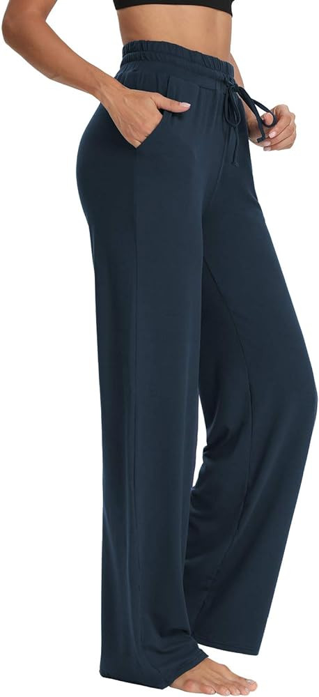 Sarin Mathews Womens Yoga Sweatpants Wide Leg Lounge Pajamas Pants Drawstring Workout Comfy Jogge... | Amazon (US)