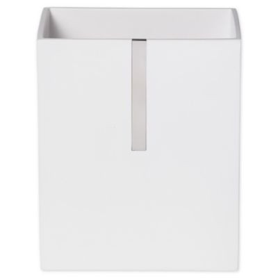 Roselli Trading Houston Street Wastebasket in White | Bed Bath & Beyond