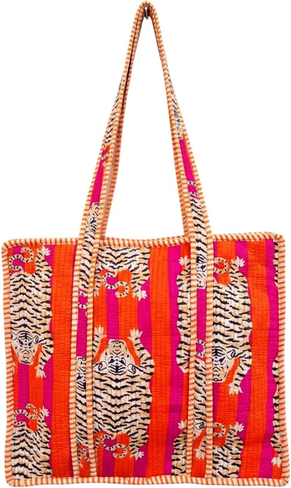 COTSILER Women Tote Bags Lightweight 18x16 Zipper Travel Bag Purse Cotton Shoulder Tote Bags For ... | Amazon (US)