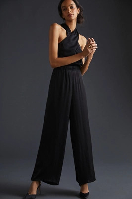Satin Halter Jumpsuit | Anthropologie (US)