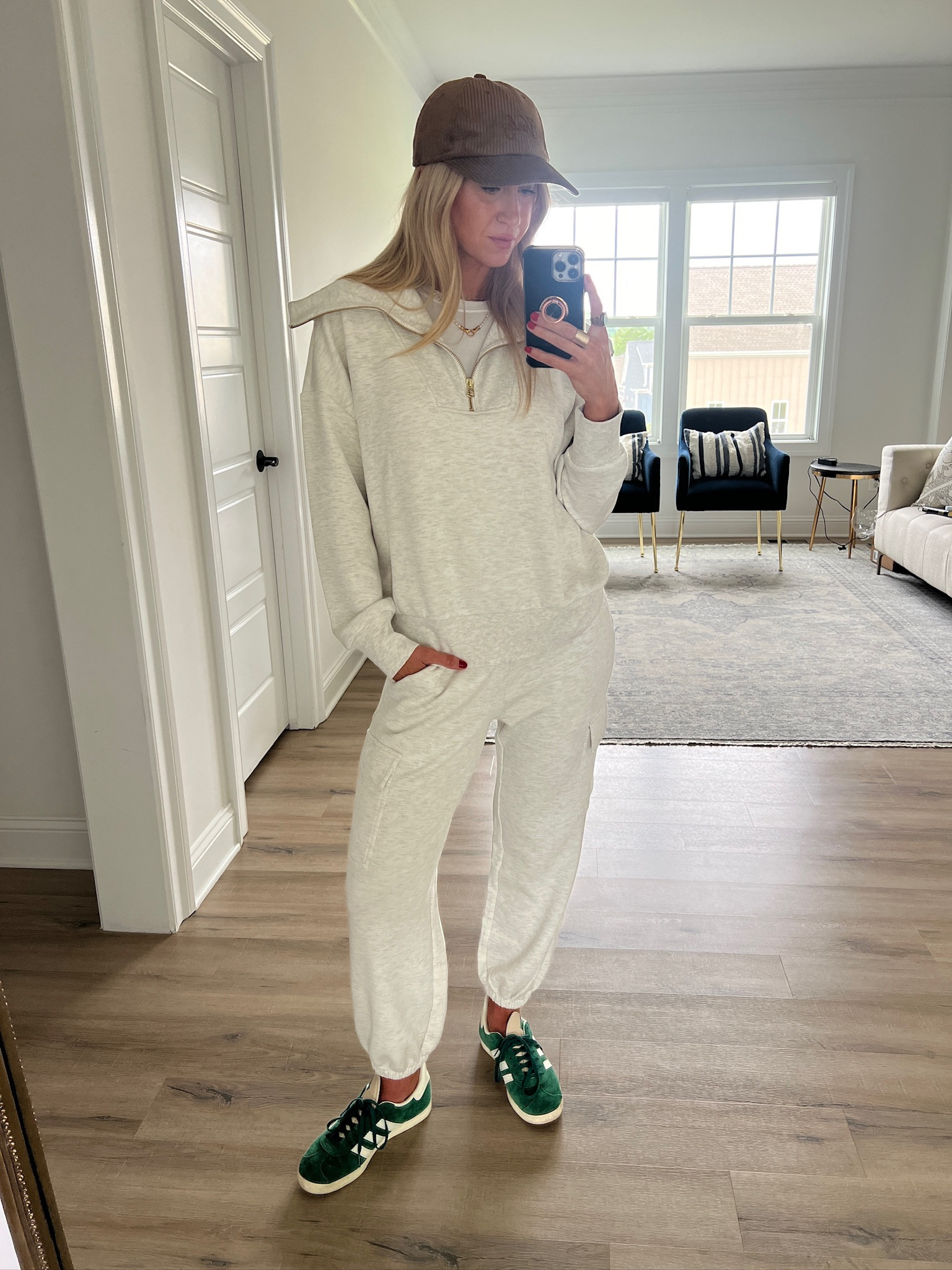 Sweat set outfit for fall! 
Top: wearing size small. Runs TTS
Bottoms: wearing size small. Run TTSS

#LTKStyleTip #LTKSeasonal #LTKBeauty