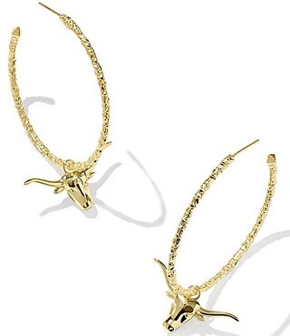 Longhorn Hoop Earrings | Dillard's