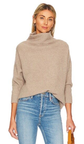 Funnel Neck Sweater in Stone | Revolve Clothing (Global)