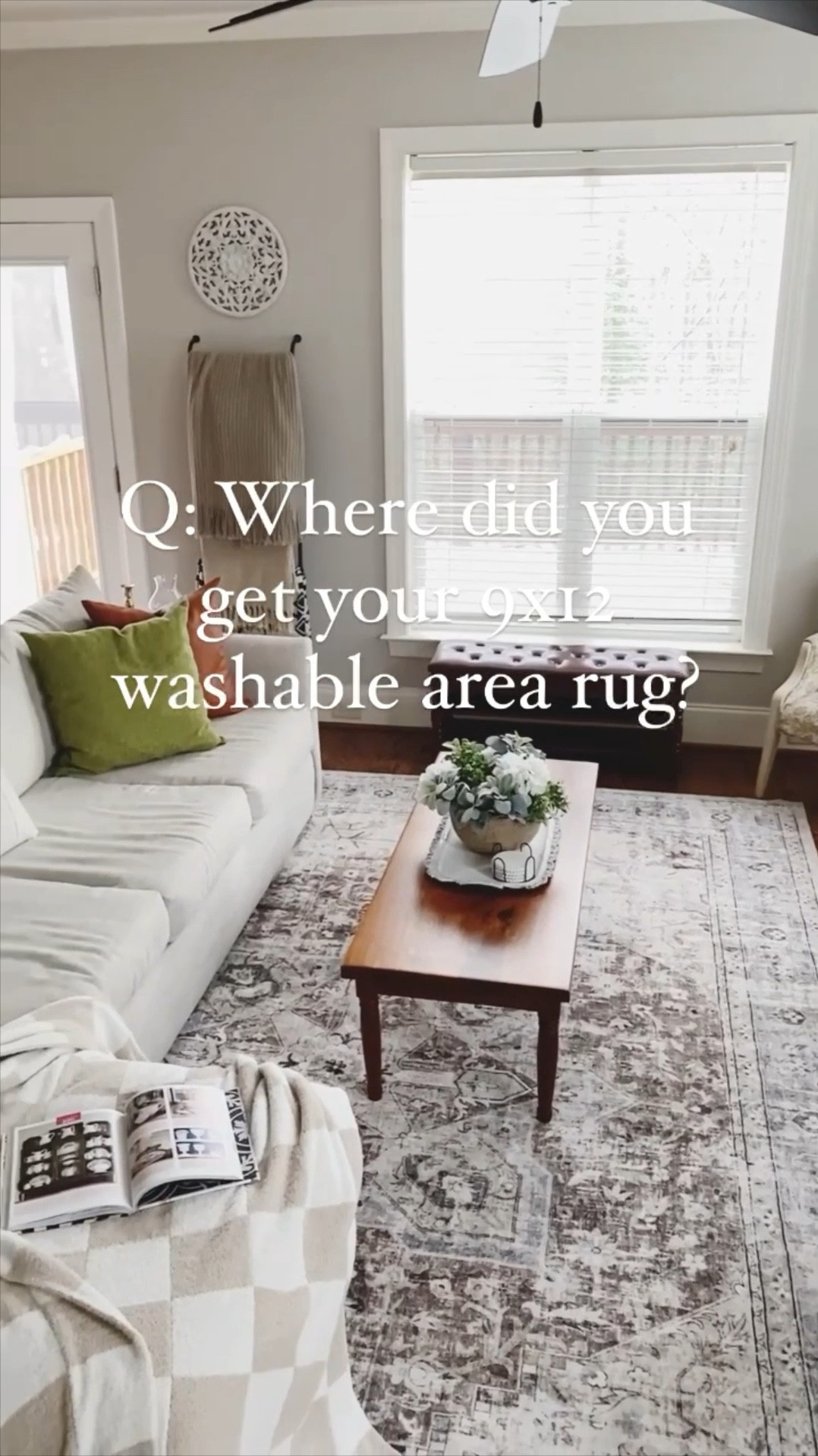 Q: Where did you get your washable area rug? 
 
I’m happy to answer this one because I get this question a lot! 

A: I got it on Amazon and I love it! It’s soft, and is holding up great! 

🚨 As a bonus… today this washable 9x12 area rug is for sale on Amazon for Labor Day and so is my couch!

washable area rug, Amazon area rug, 9x12 area rug, soft washable rug, durable area rug, home decor find, Labor Day sale, Amazon rug deal, stylish area rug, cozy home decor, washable rug review, living room decor, Amazon home essentials, affordable area rug, easy-care rug, home furnishing sale, rug and couch sale, living room styling, Amazon home products, washable home decor

#LTKHome #LTKSaleAlert