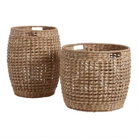 Water Hyacinth Leanne Tub Basket | World Market