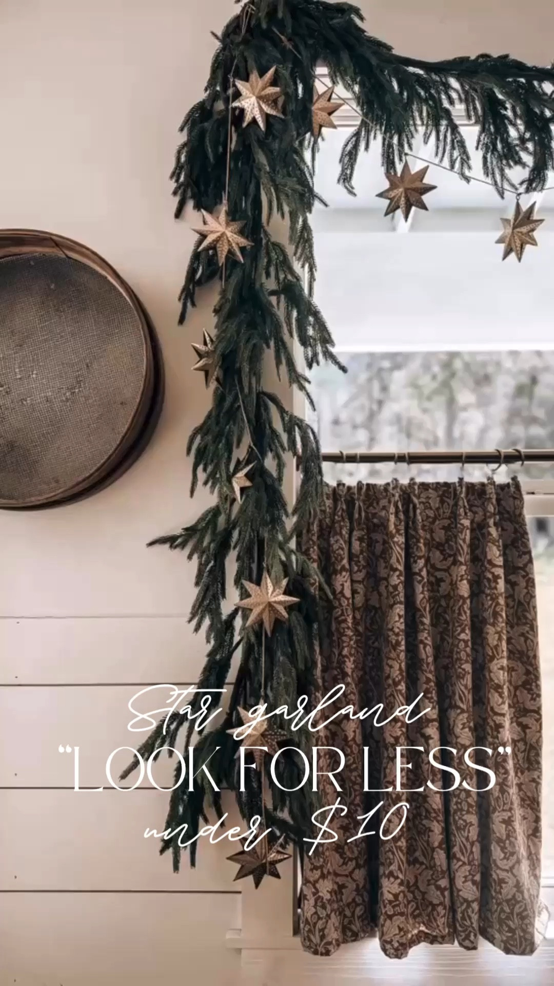 A “LOOK fOR LESS” under $10 with this beautiful star garland! ✨ Add a pop to your greenery!! They look like the high-end styles. I used 4 stands here. 

These will sell out 💫  Adding my greenery too. 🌲 Cafe curtains BACK in STOCK! 👏🏼

Christmas Decorations 

#LTKHoliday #LTKHome #LTKSeasonal